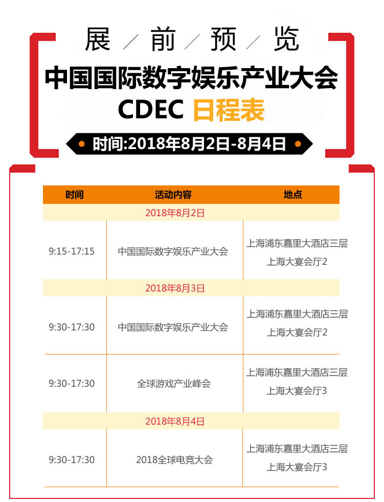 2018年第十六届ChinaJoy展前预览(CDEC篇)正式发布!